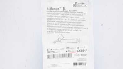 Boston Scientific M00550600 Alliance II Syringe/Gauge Assembly (x)